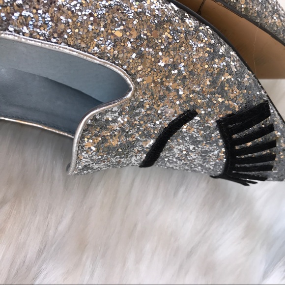 Metallic glittery pointy loafers - Picture 8 of 8